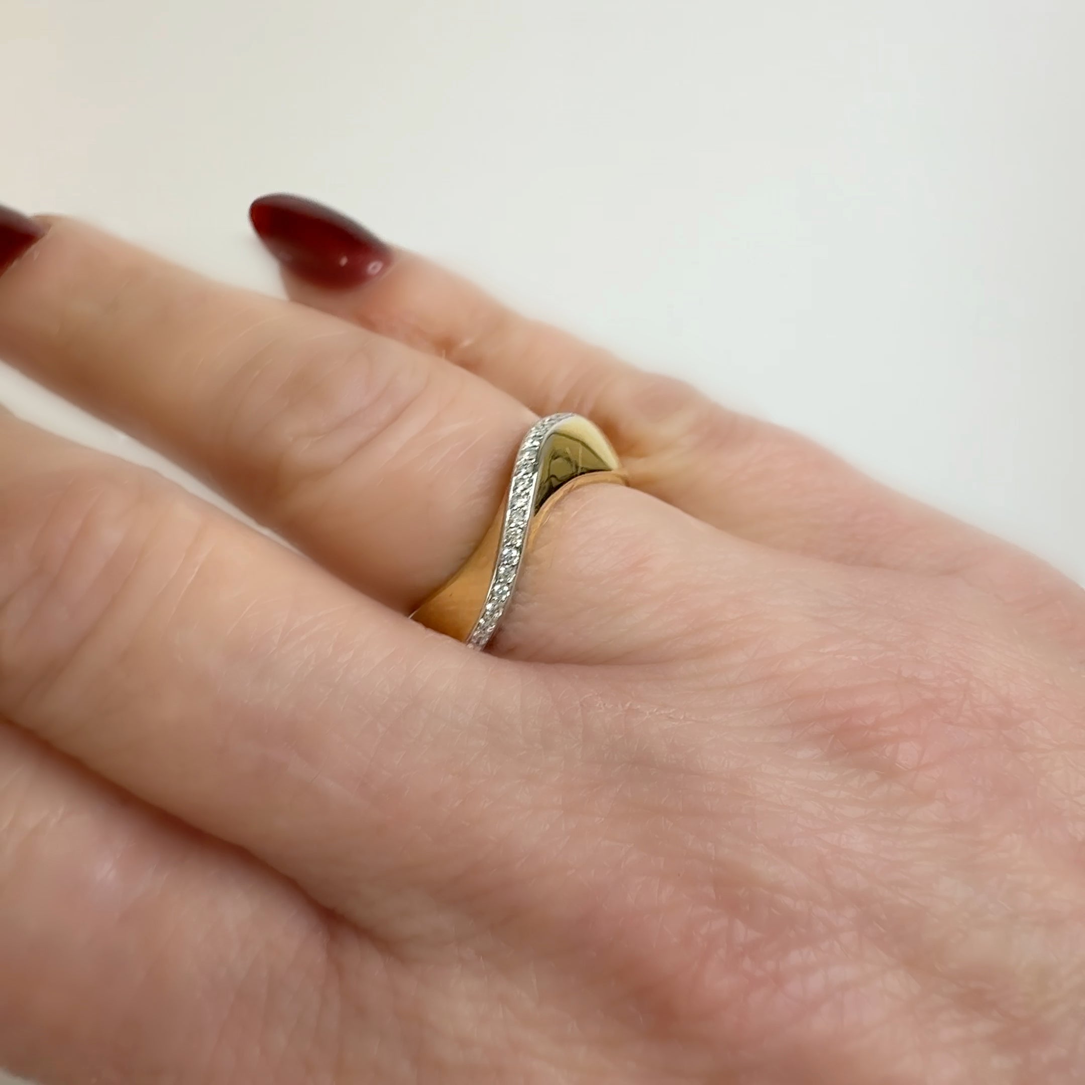 18ct Yellow and White Gold Diamond Ring