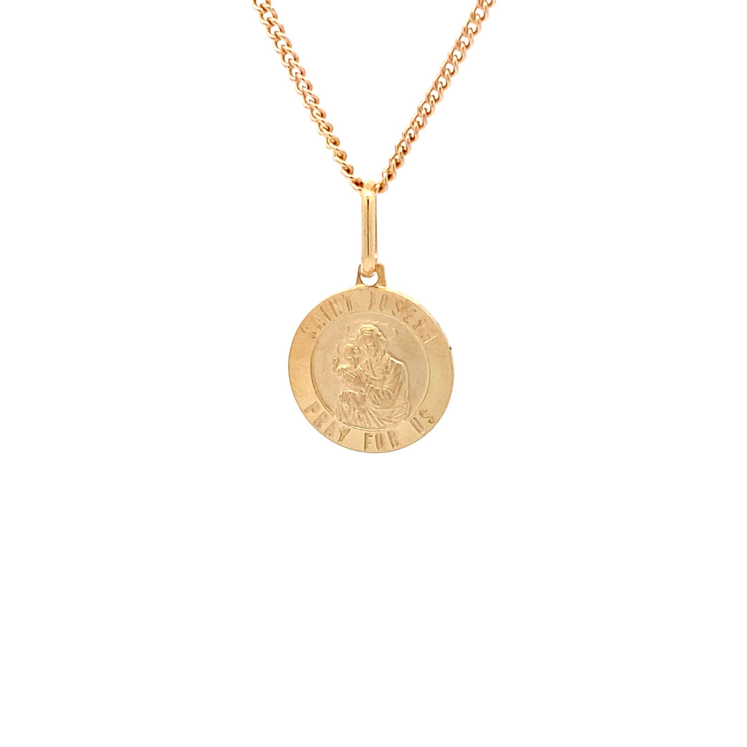 9ct Gold Saint Joseph Medallion