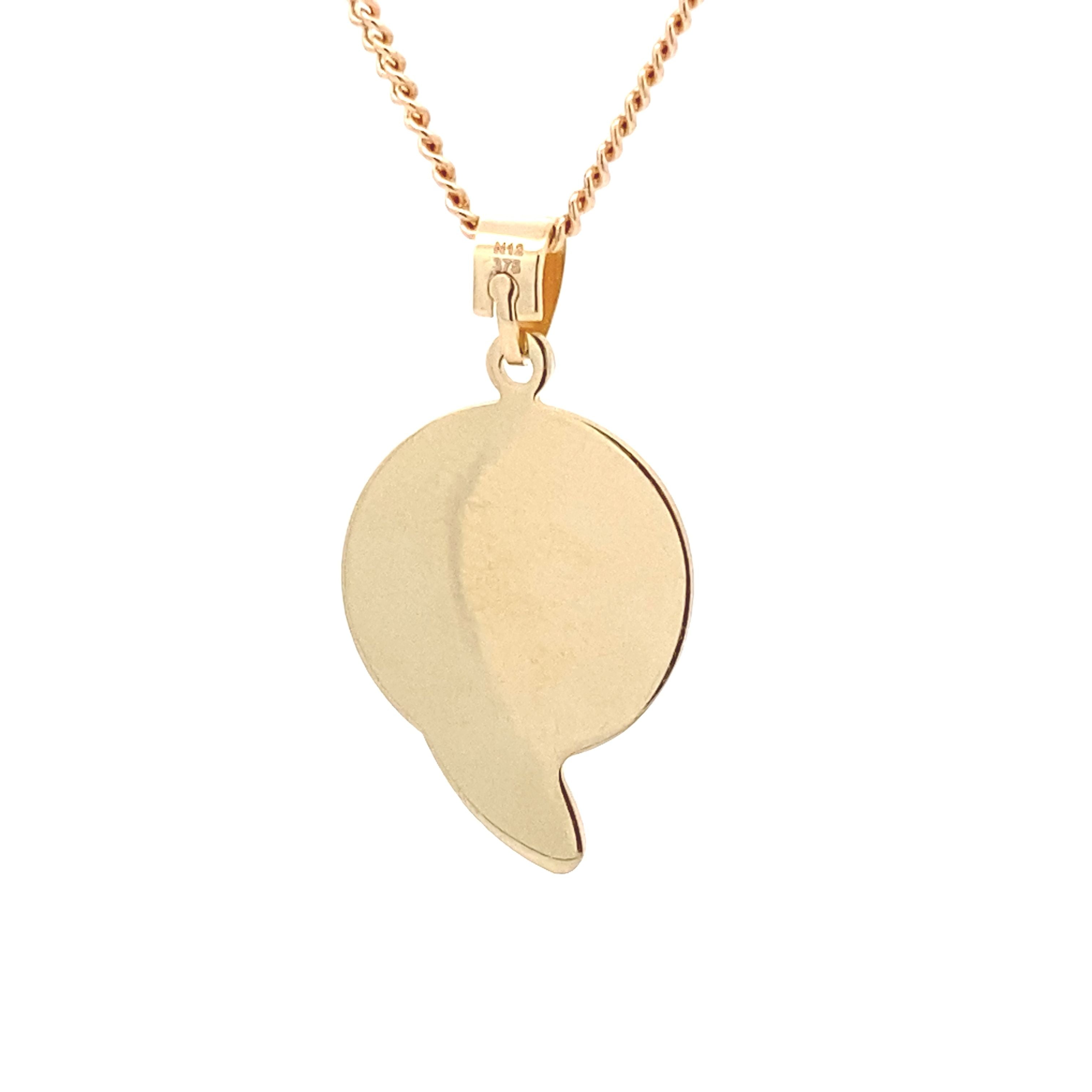 9ct Gold Virgin Mary / Mother Mary / Madonna Pendant – Elegant Spiritual Icon