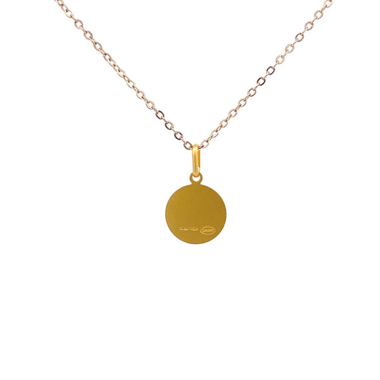 18ct Yellow Gold Guardian Angel Medallion