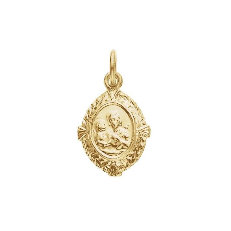 14ct Yellow Gold Saint Joseph Medallion