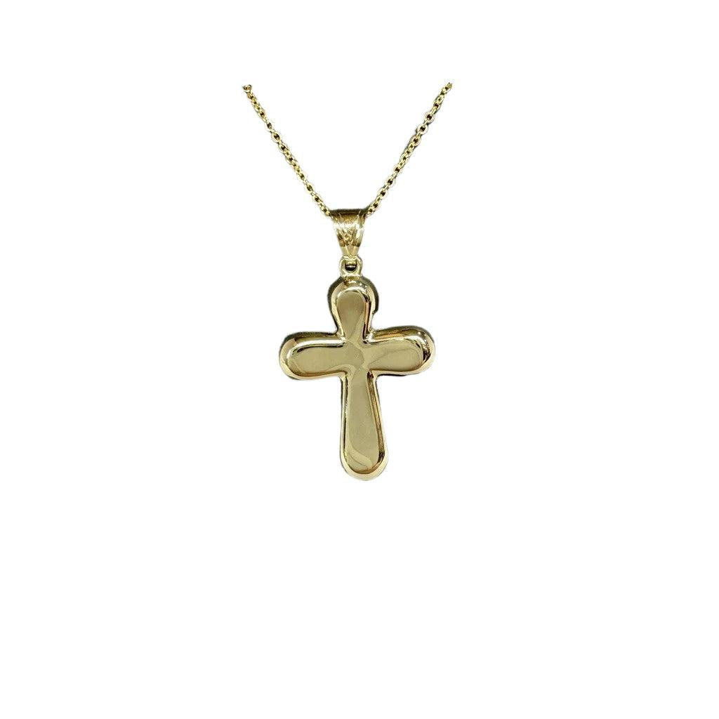 9ct Yellow Gold Hollow Bubble Cross