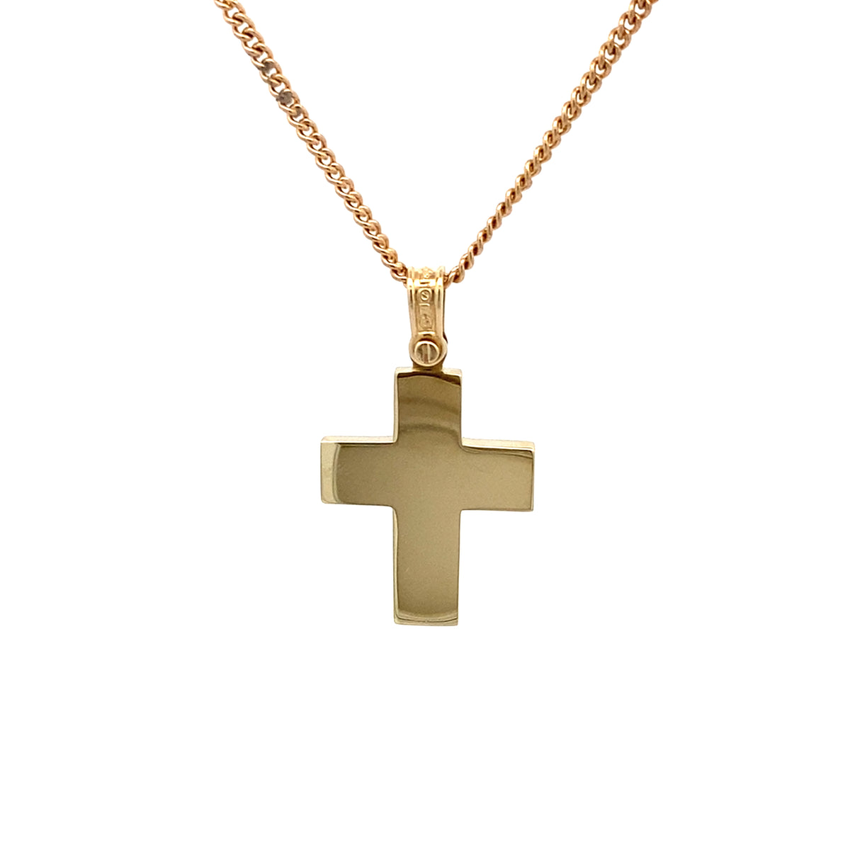 9ct Yellow Gold Polished Cross Pendant
