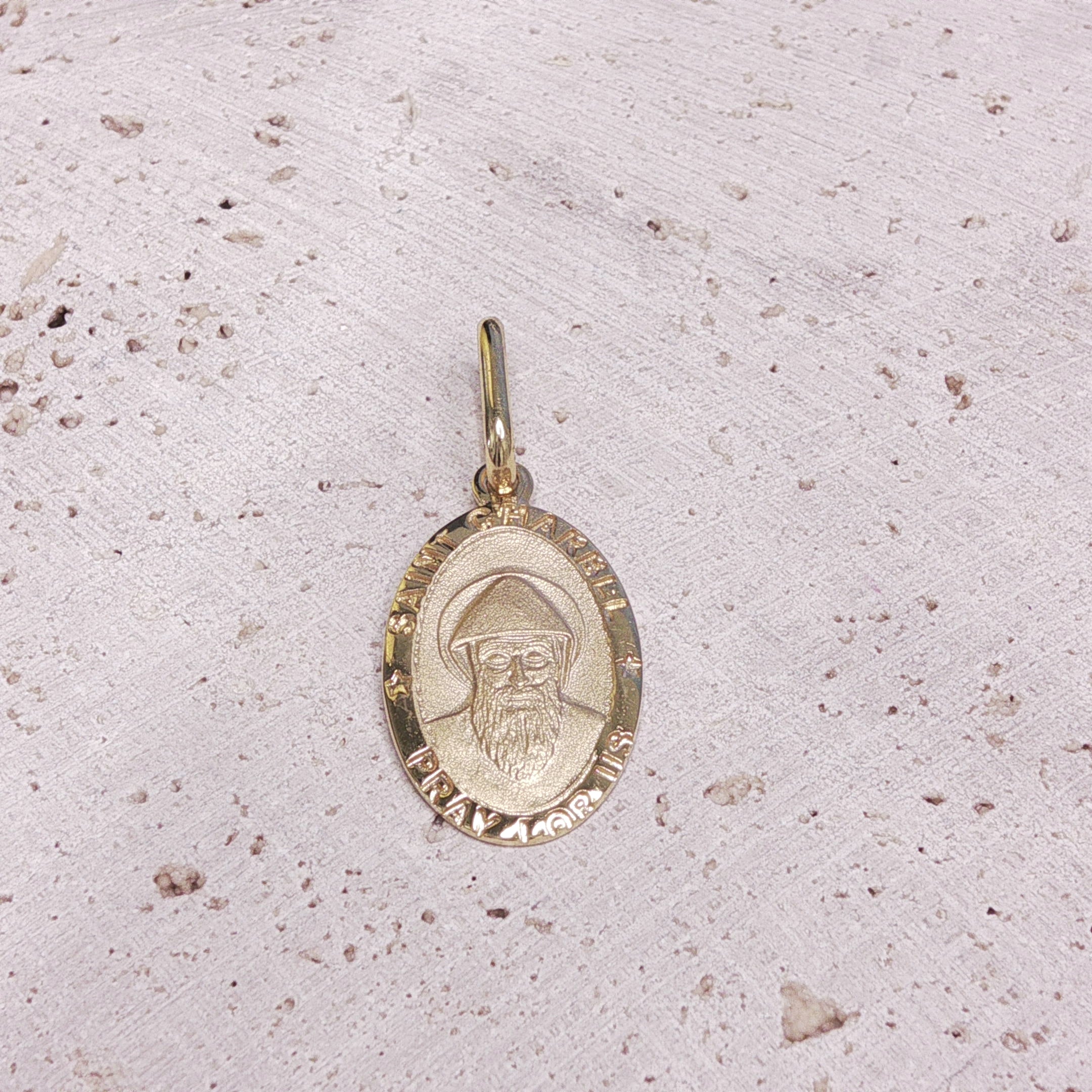 18ct Yellow Gold Saint Charbel Medallion