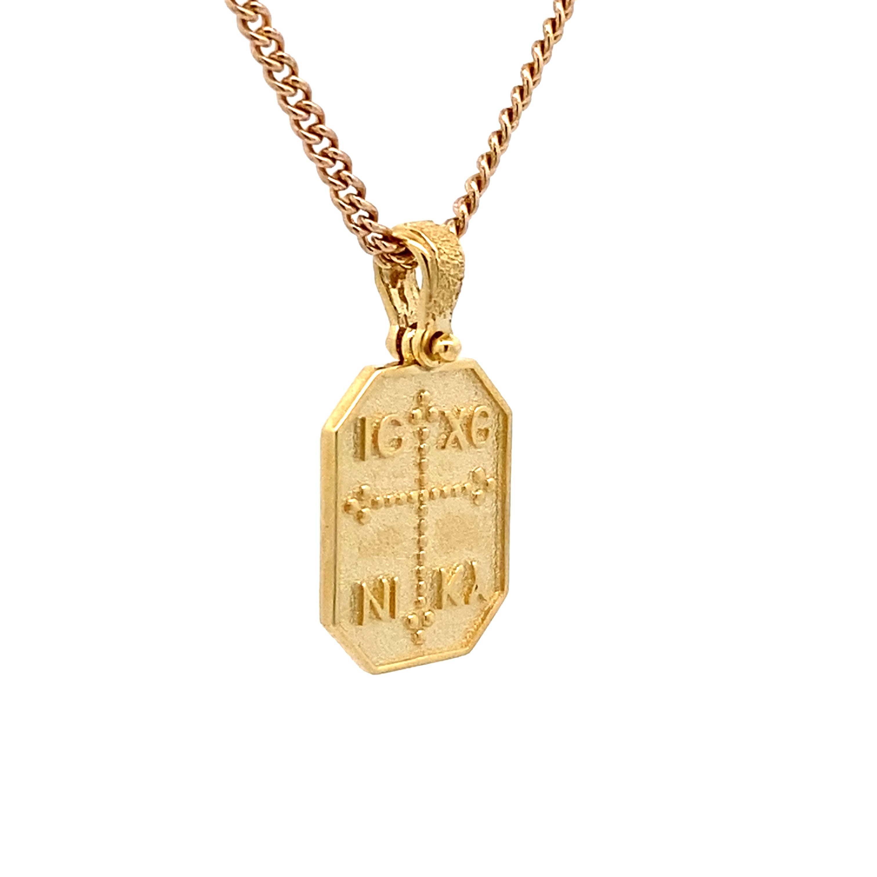 9ct Yellow Gold Rectangular Orthodox Medallion