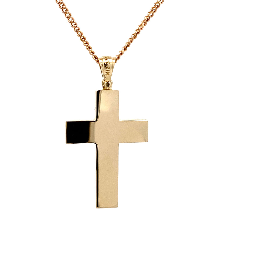 9ct Yellow and White Gold Cross