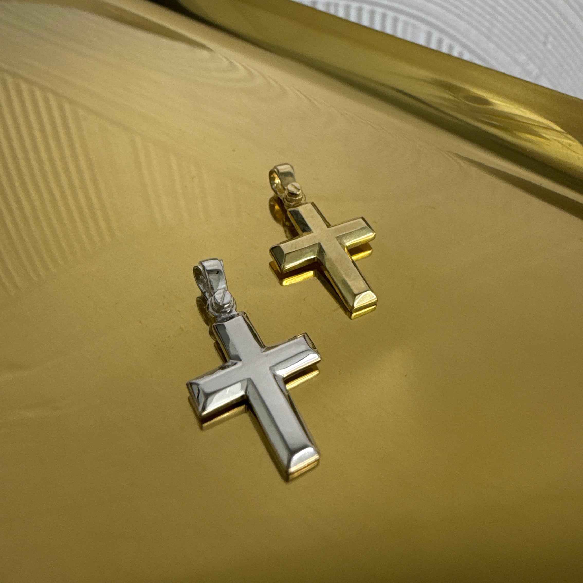 Bevelled Edge Cross Pendant