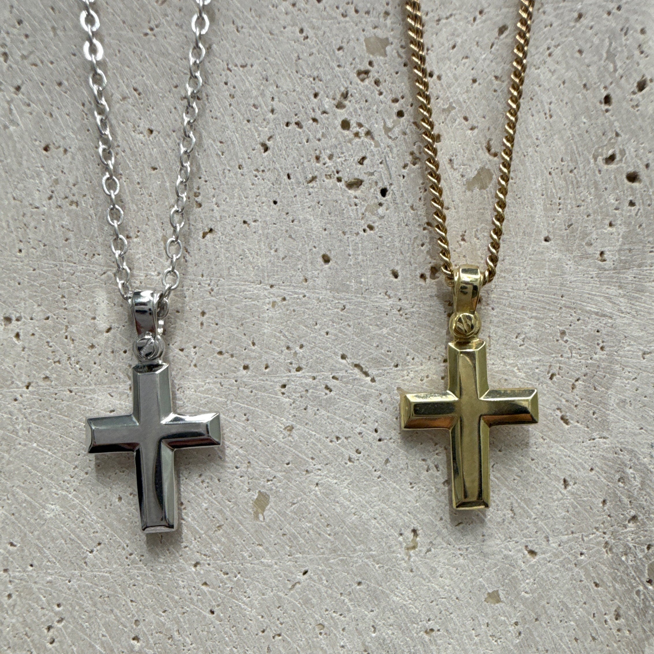 Bevelled Edge Cross Pendant