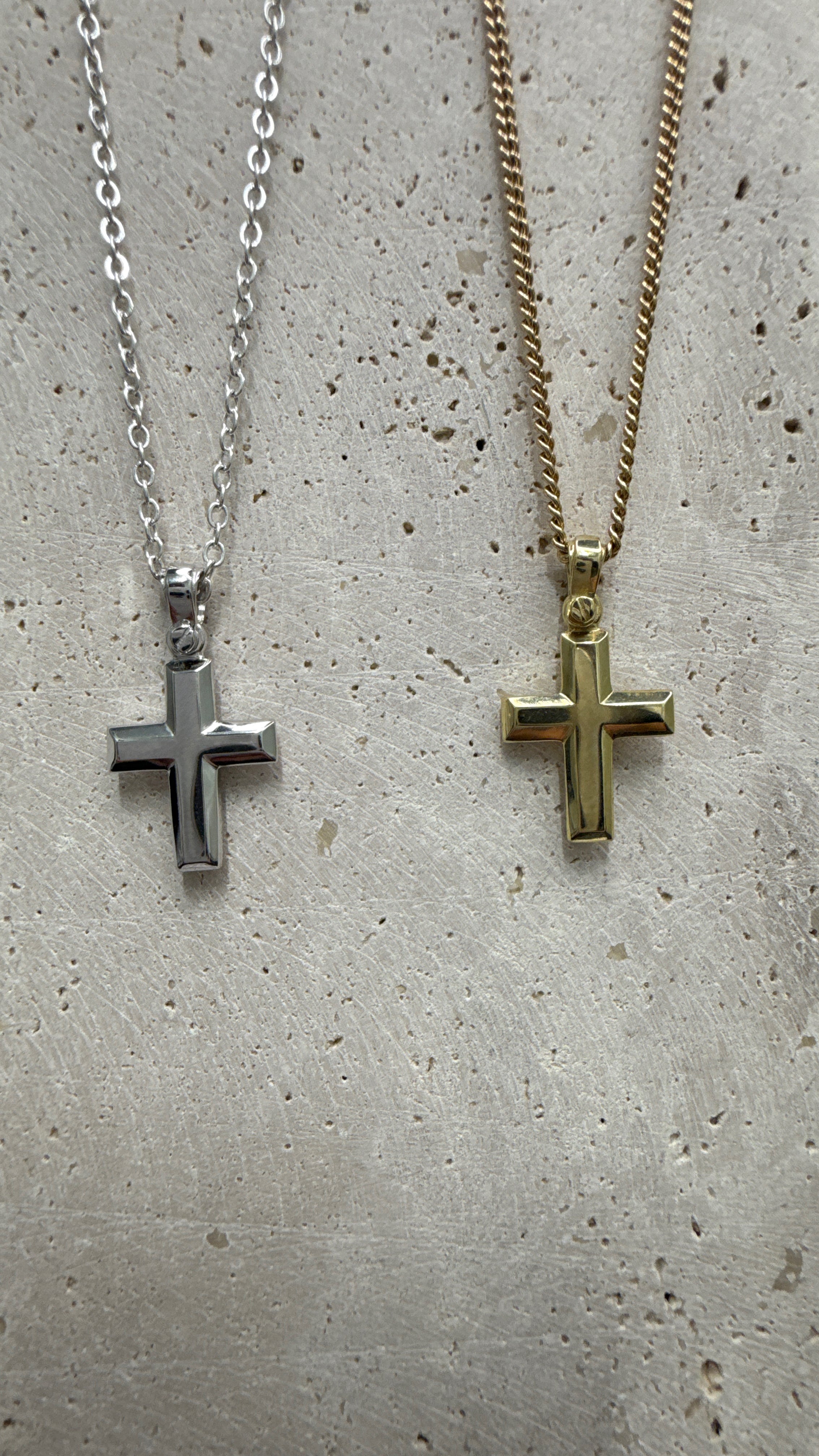 Bevelled Edge Cross Pendant