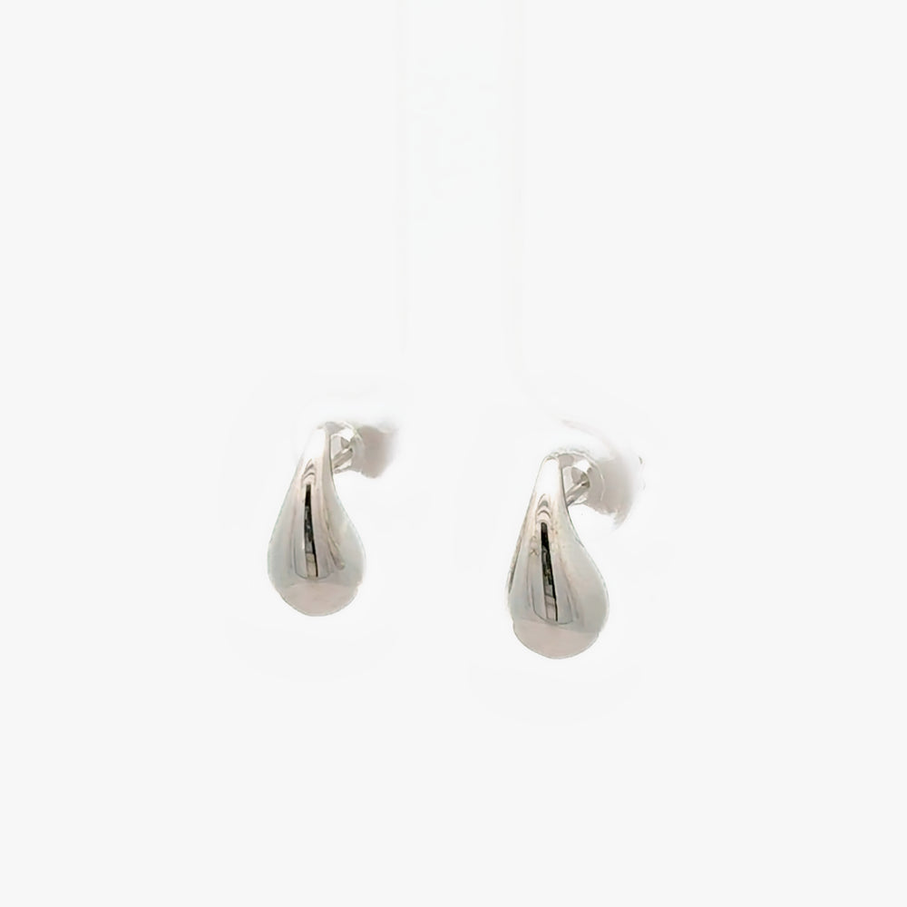 9ct White Gold Teardrop Earrings