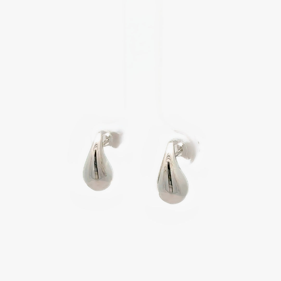 9ct White Gold Teardrop Earrings