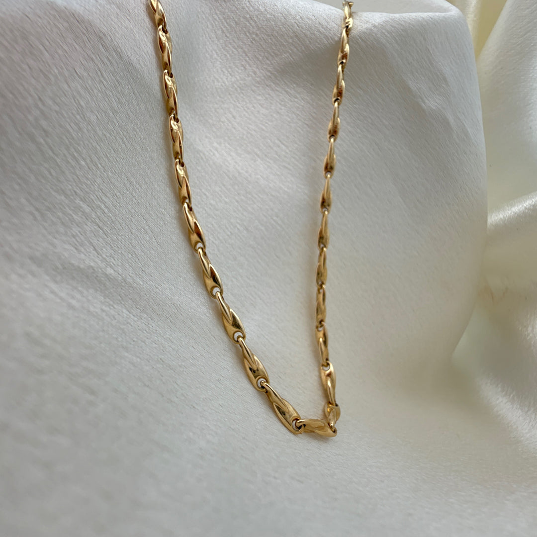 14ct Yellow Gold Fancy Interlocking Chain