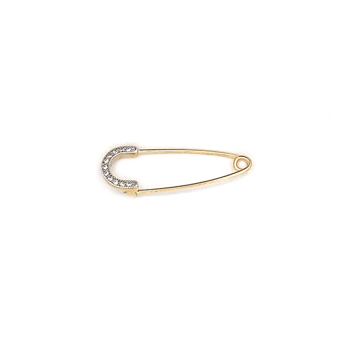 9ct Yellow Gold Cubic Zirconia Set Baby Pin