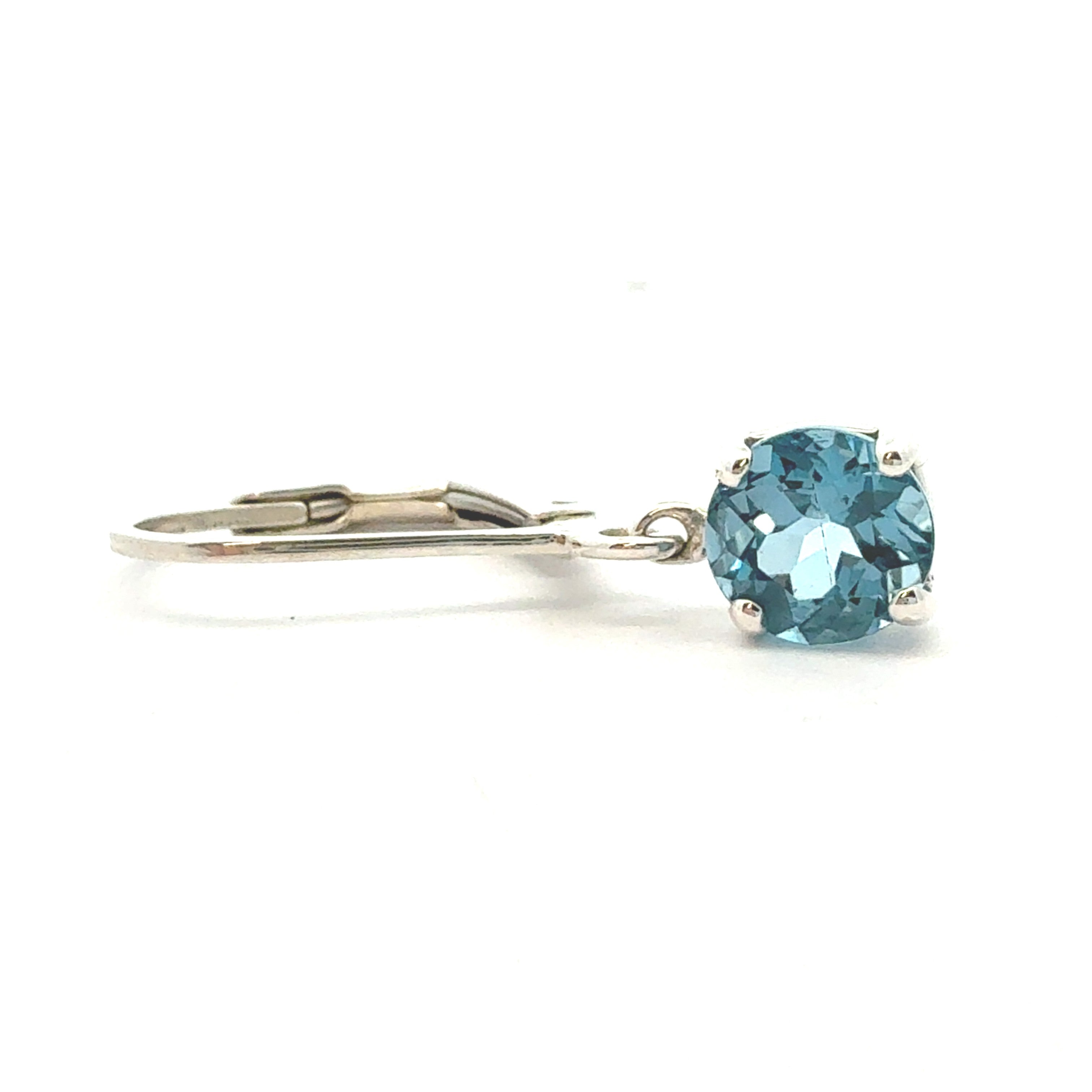 Sterling Silver London Blue Topaz Continental Drop Earrings