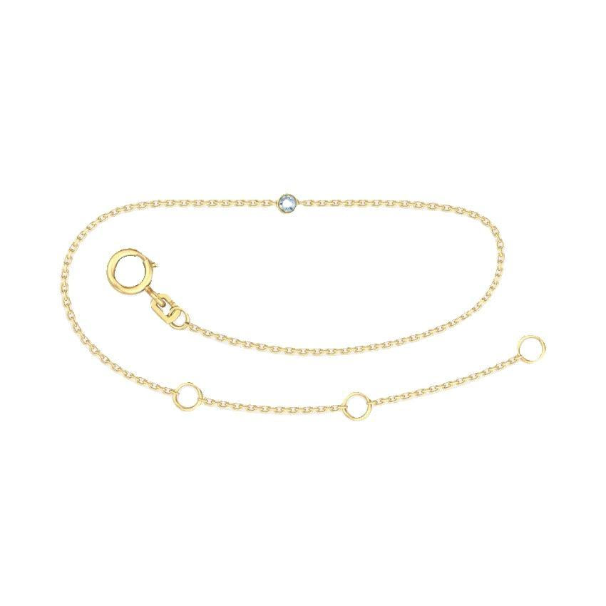 9ct Yellow Gold Birthstone Bracelet – 12 Birthstones Available