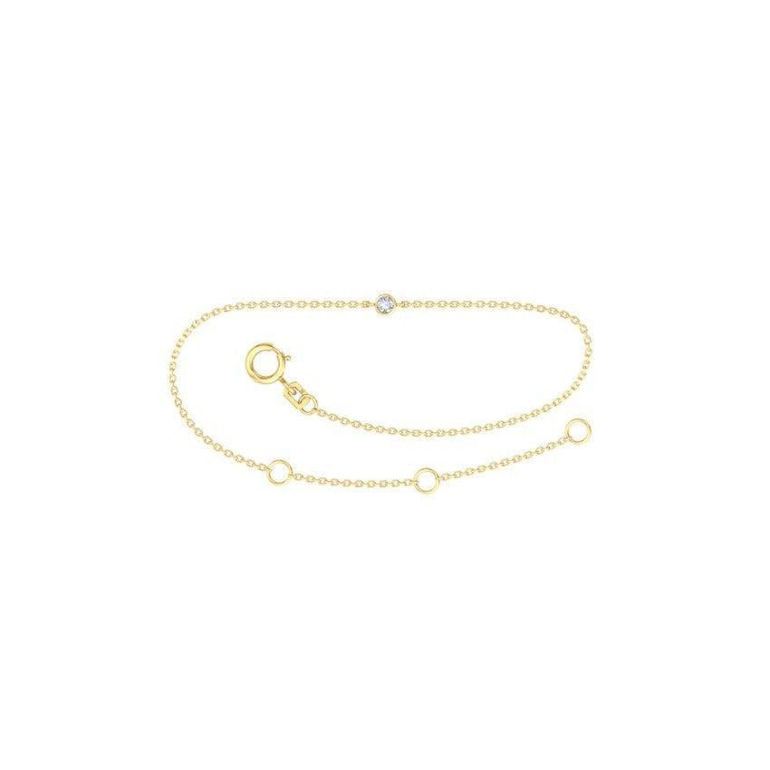 9ct Yellow Gold Birthstone Bracelet – 12 Birthstones Available
