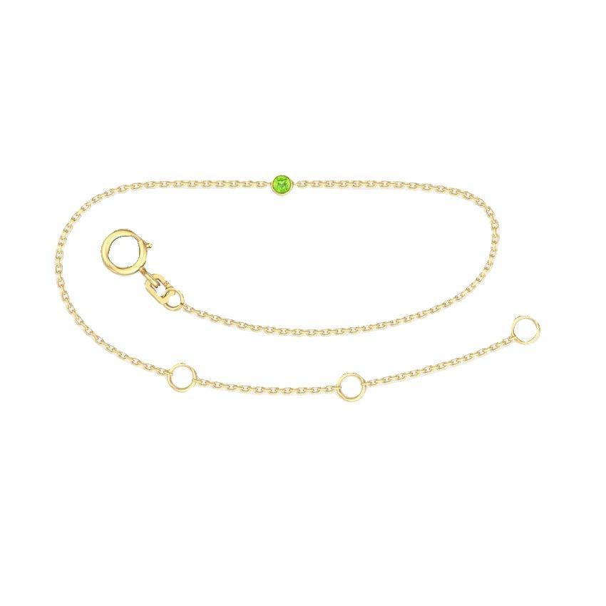 9ct Yellow Gold Birthstone Bracelet – 12 Birthstones Available