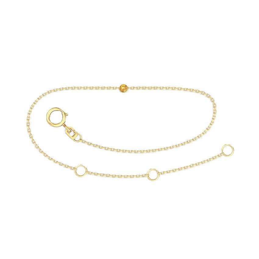 9ct Yellow Gold Birthstone Bracelet – 12 Birthstones Available
