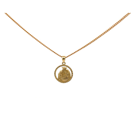 9ct Yellow Gold Baptism Medallion