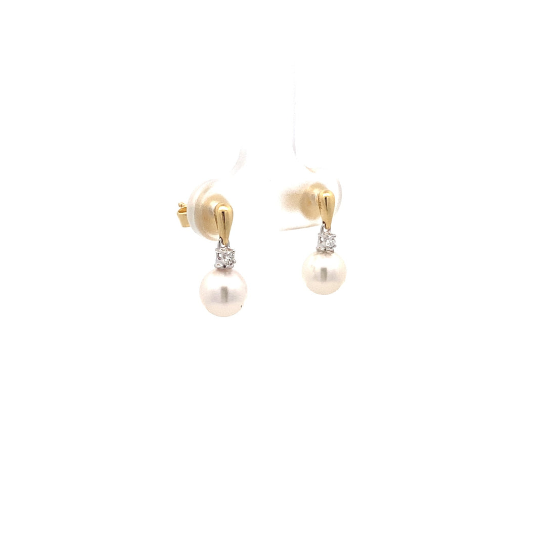 18ct Yellow Gold Akoya Pearl Earrings