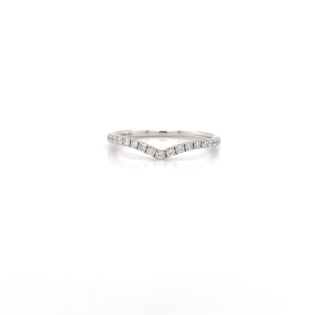 18ct White Gold Diamond Wedding / Stacker Ring