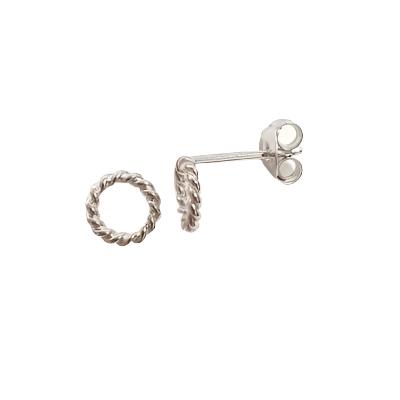 Sterling Silver Twist Rope Earrings