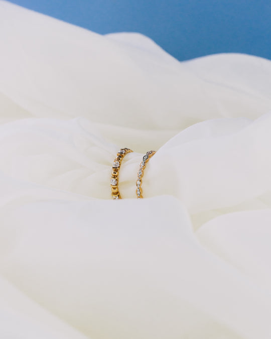 18ct Rose Gold Diamond Bar Set Ring