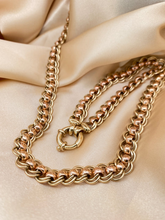9ct Yellow and Rose Gold  Roller Bracelet