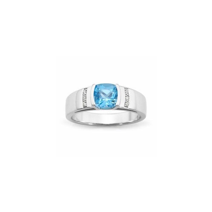 White gold hot sale topaz ring