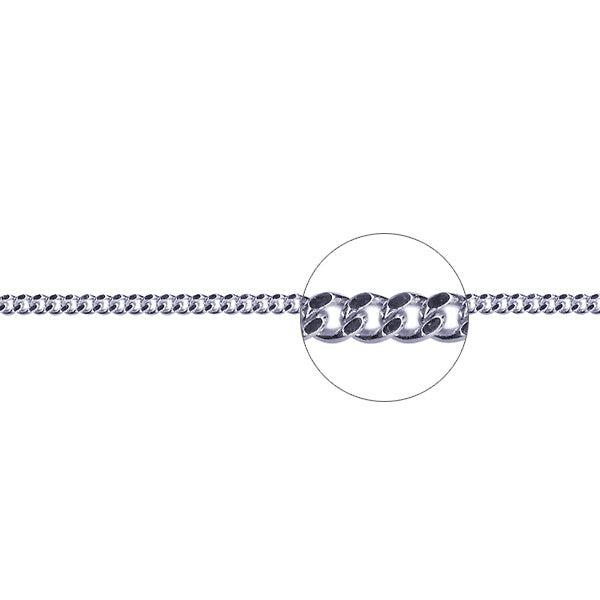 Sterling Silver Diamond Cut Curb Chain (2.4mm Link)