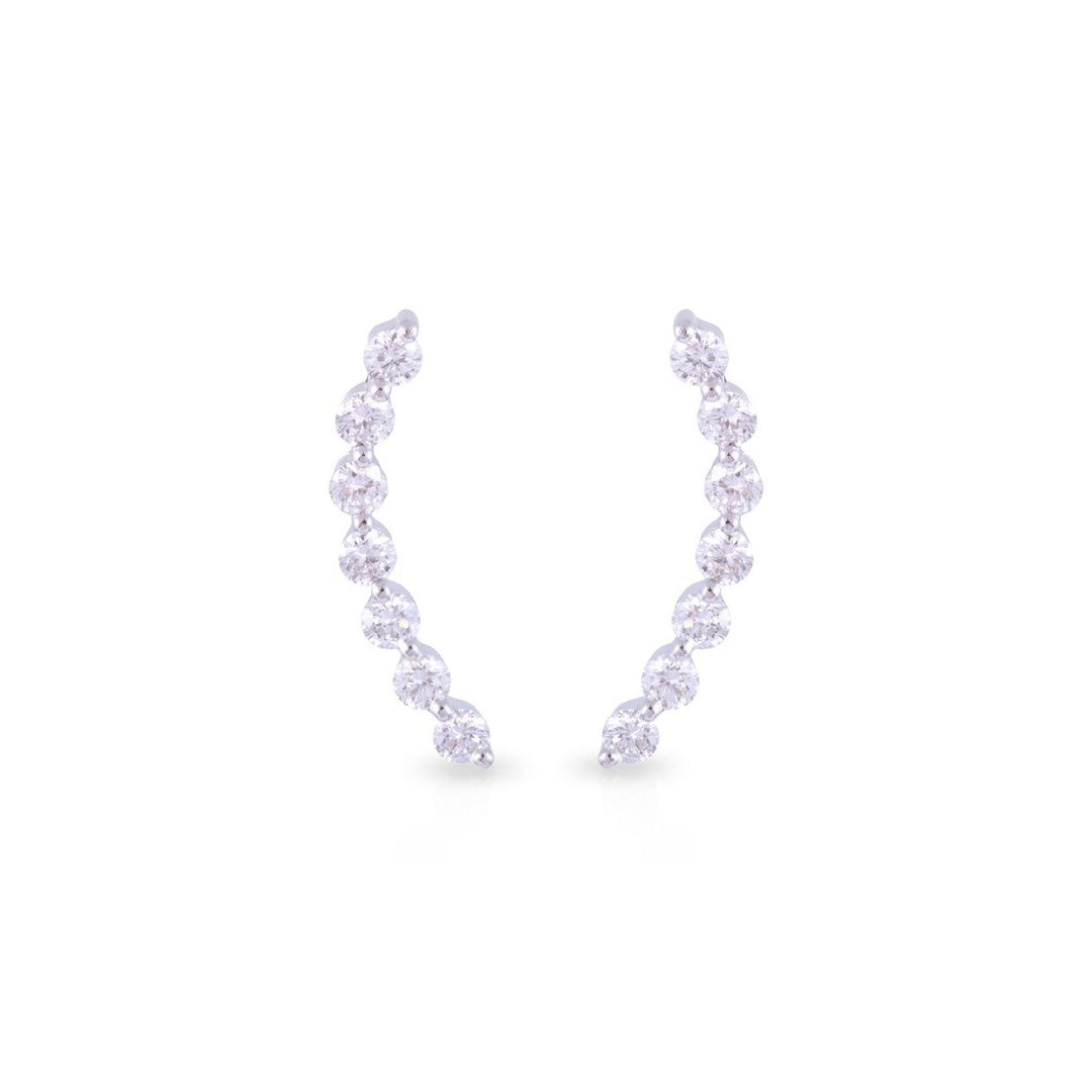 18ct White Gold Diamond Earrings