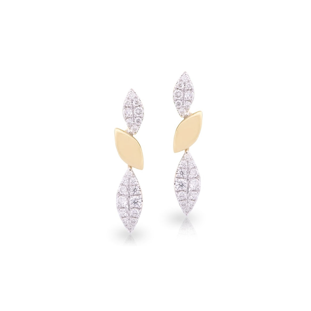 18ct Yellow Gold Diamond Earrings