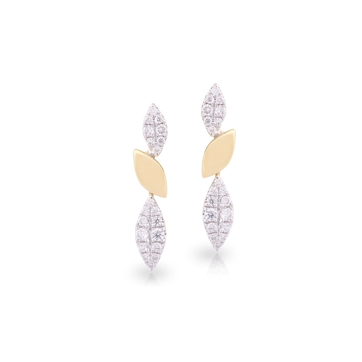 18ct Yellow Gold Diamond Earrings