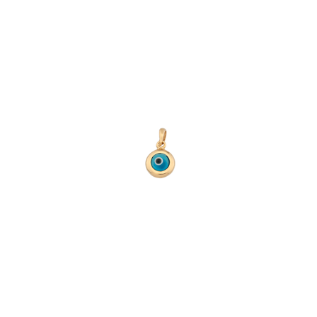 9ct Gold Evil Eye / Mati Pendant (Medium)