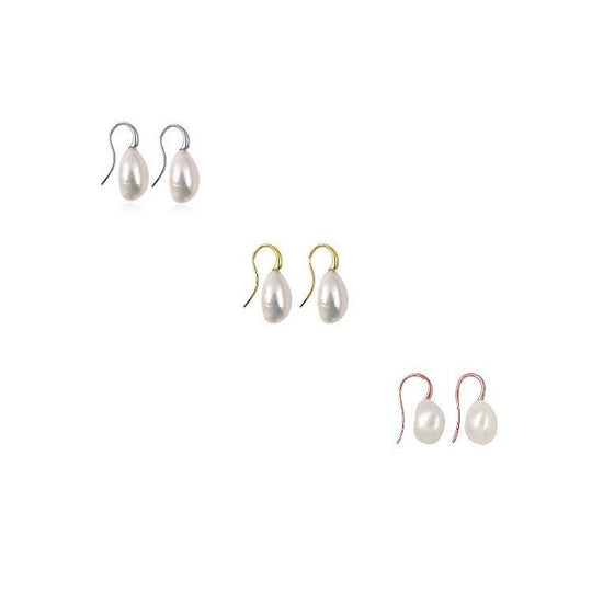 9ct or Sterling Silver Baroque Pearl Earrings