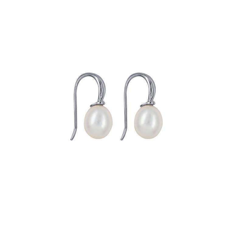 Sterling Silver Freshwater Cultured Pearl Drop Earrings