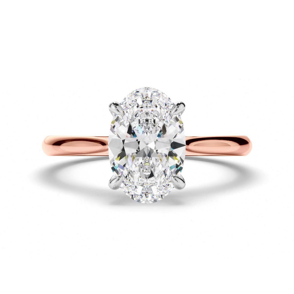 Oval Cut Diamond Solitaire Engagement Ring