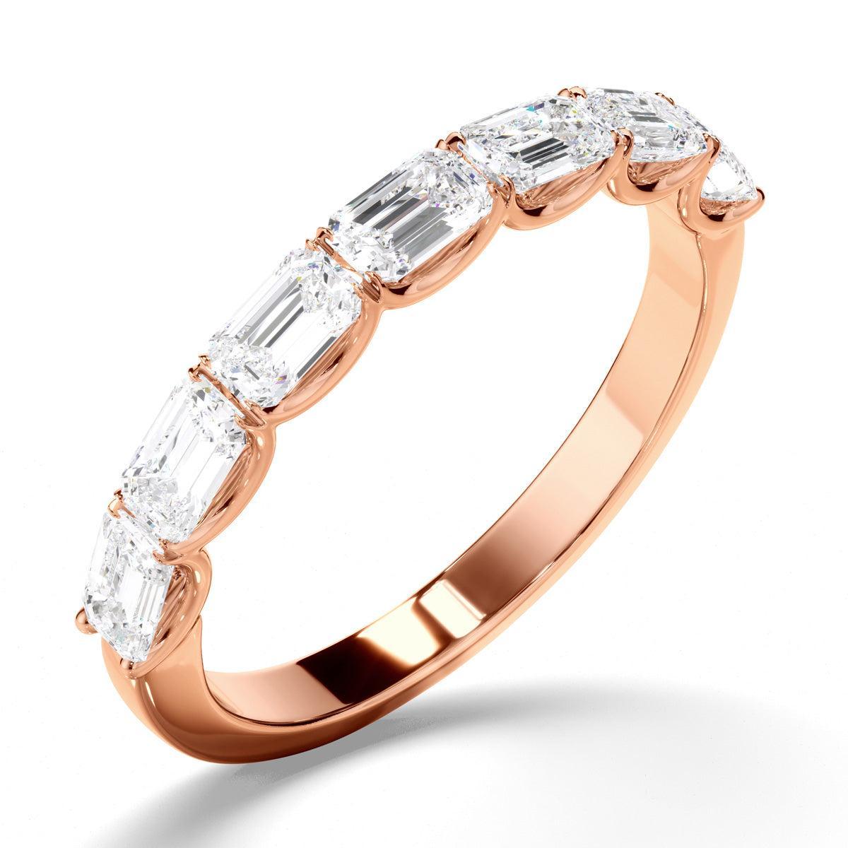 Emerald Cut Diamond Anniversary Ring