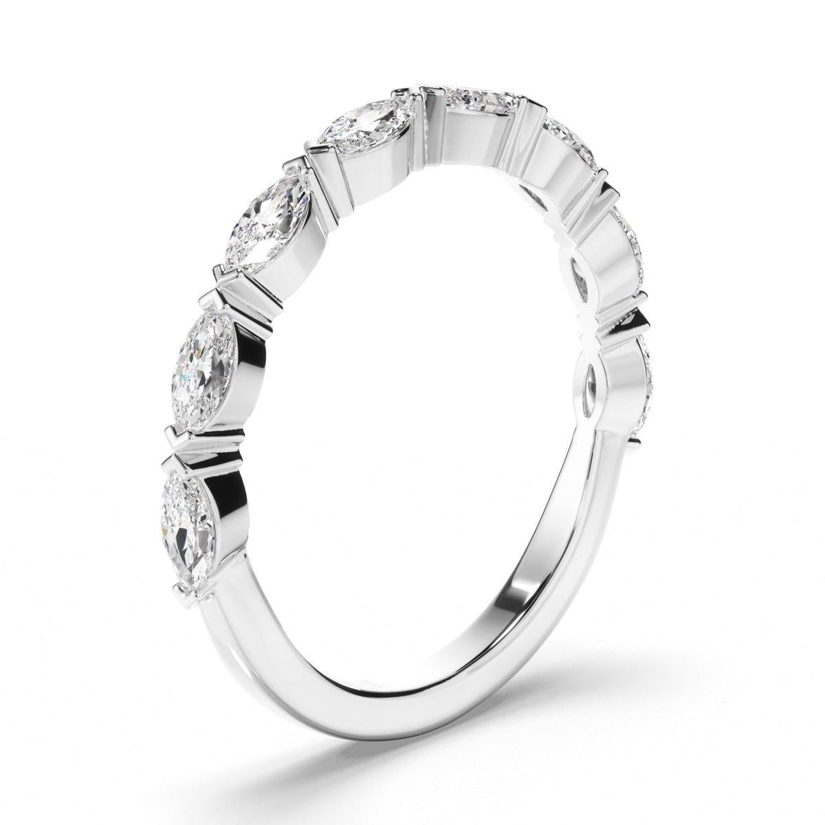 Marquise Cut Diamond Wedding Ring