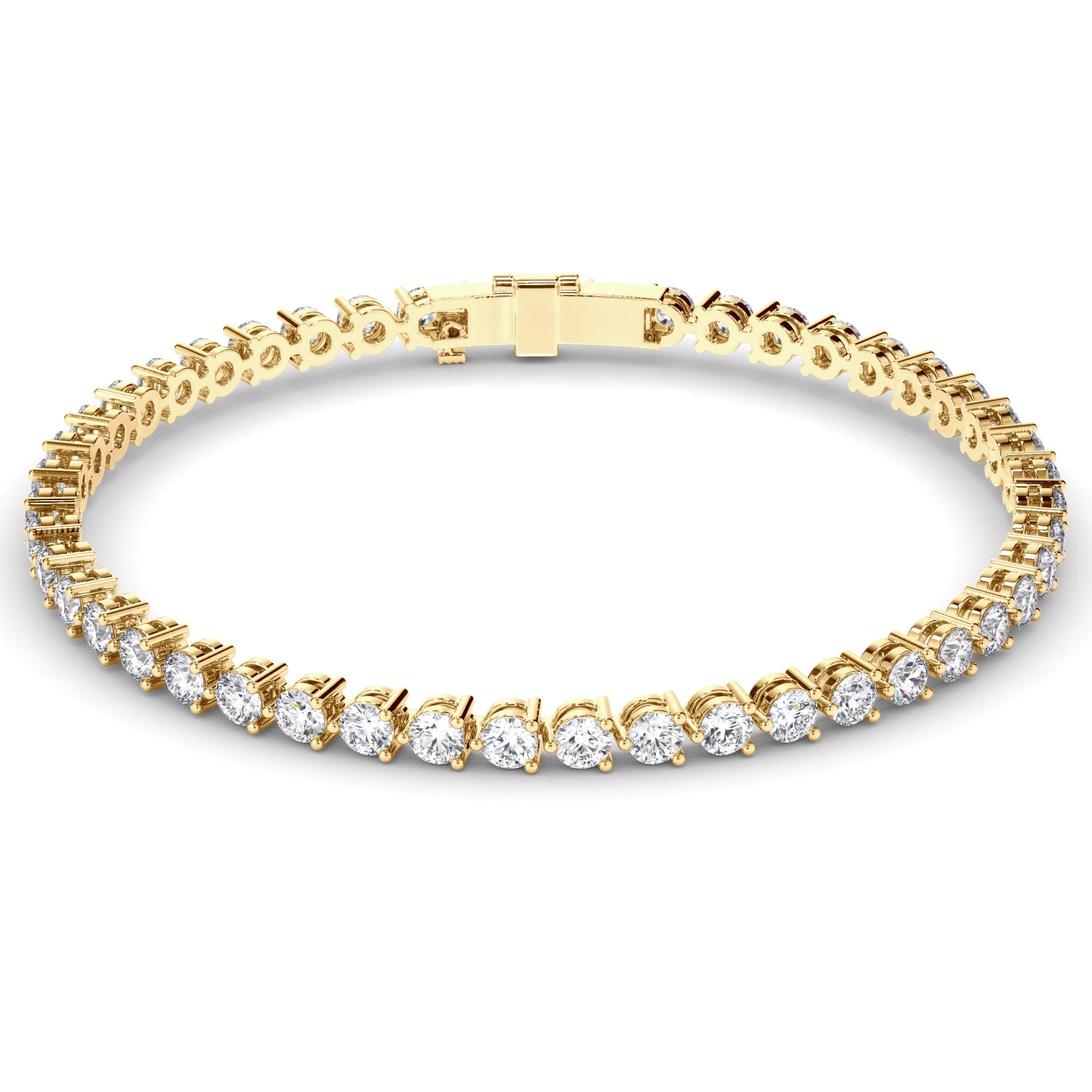 Round Brilliant Cut Laboratory Grown Diamond Tennis Bracelet