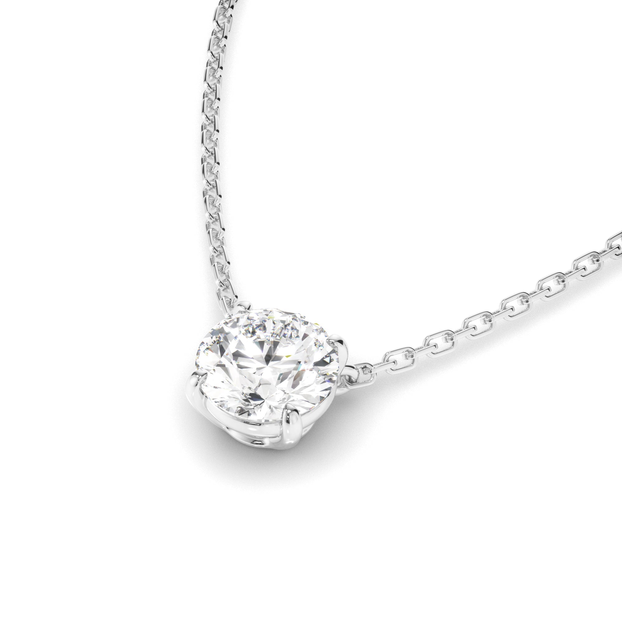 Round Brilliant Cut Diamond Necklet