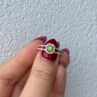 18ct Rose Gold 0.72ct Sapphire and 0.32ct Diamond Ring