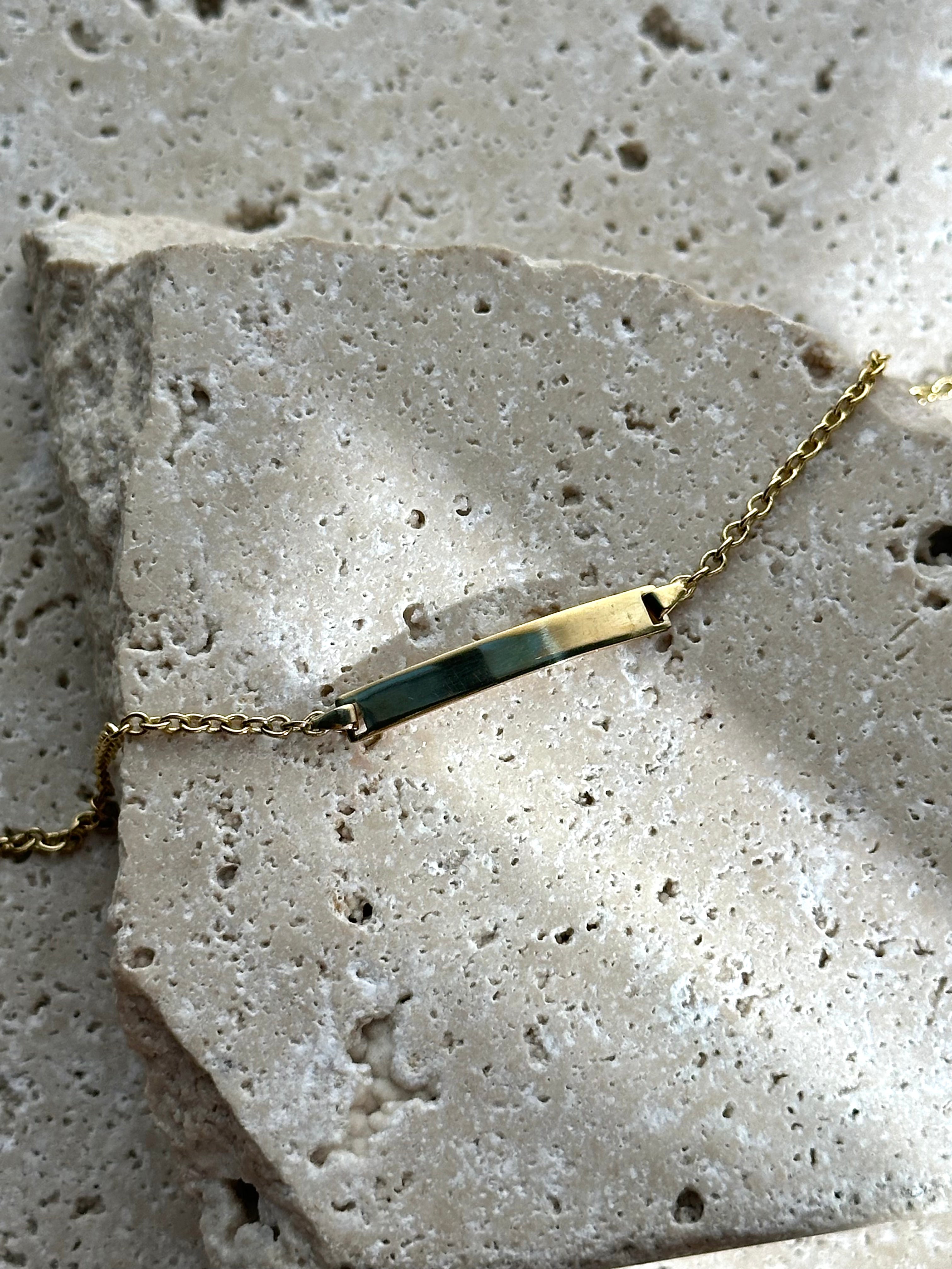 9ct Yellow Gold Childs Identity Bracelet