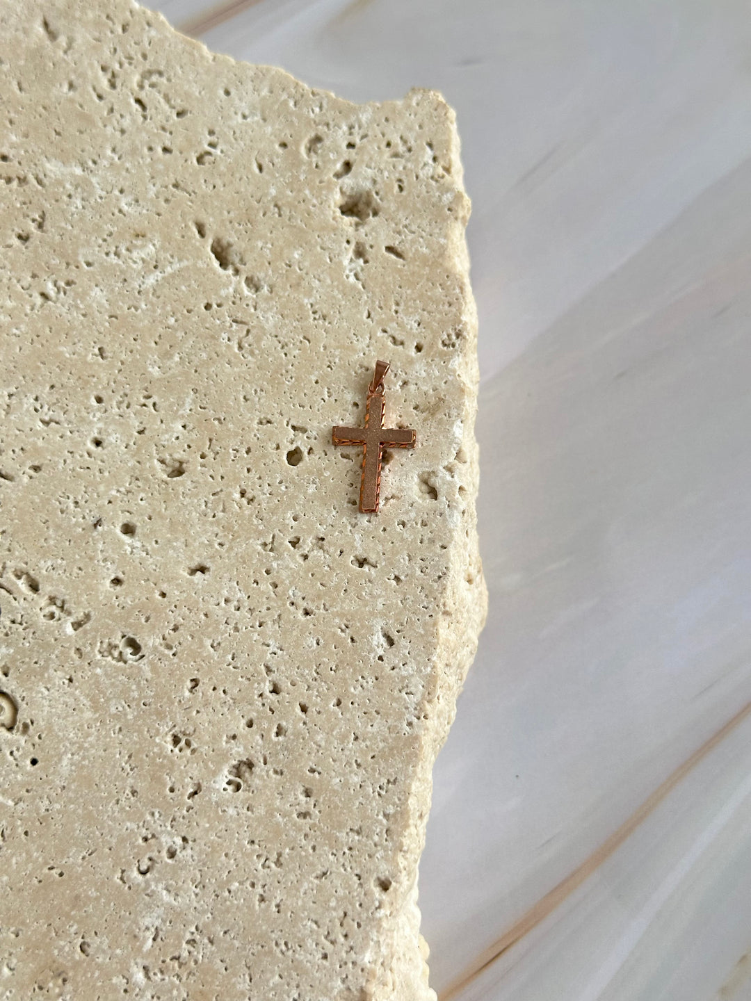 9ct Rose Gold Cross