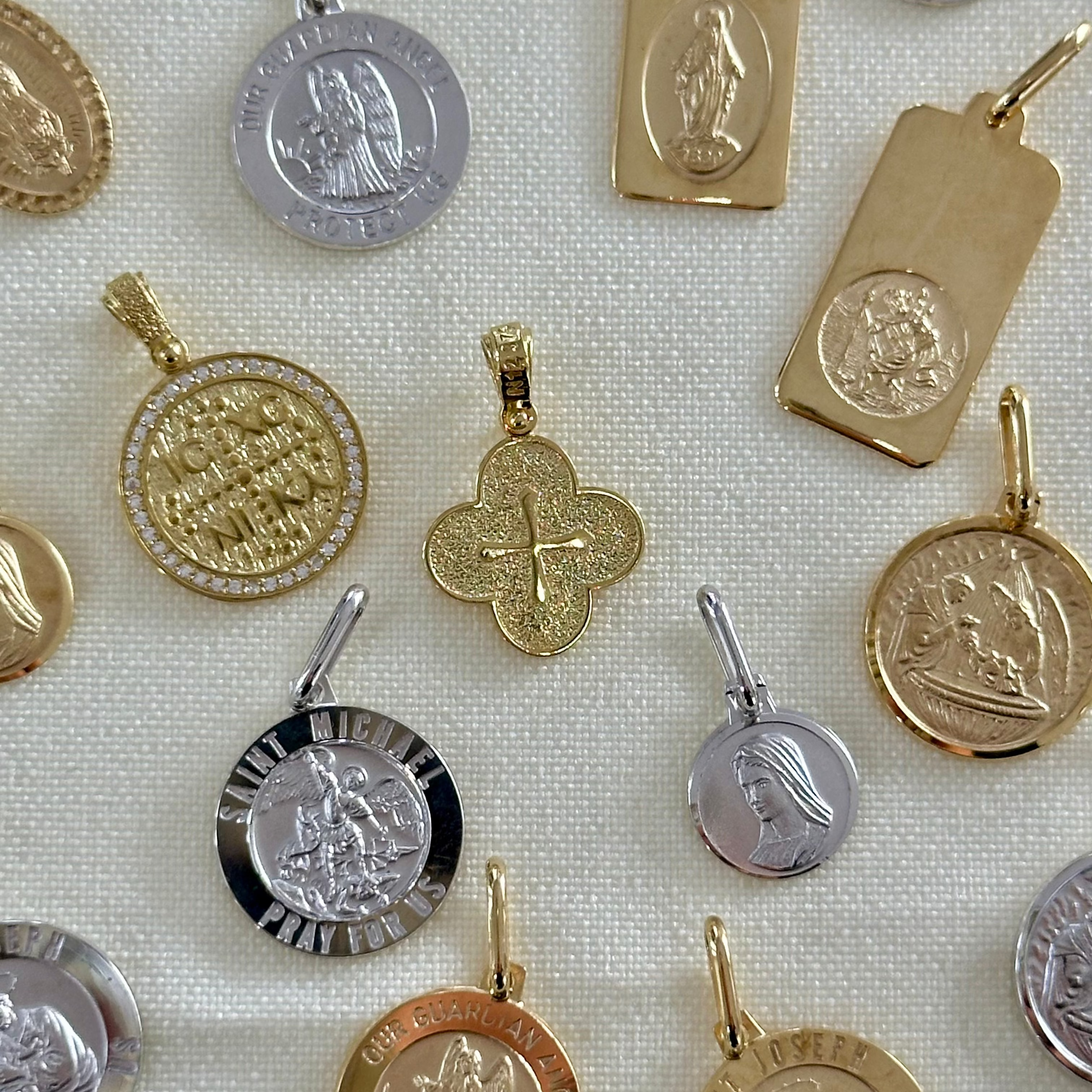 Gold Jesus Medallion