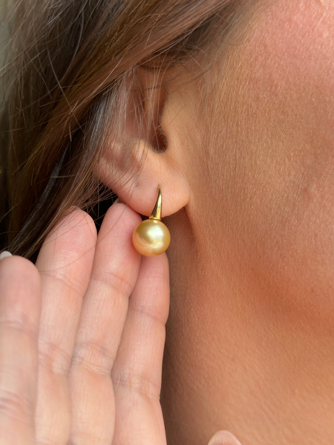 18ct Gold Autore South Sea Pearl Earrings