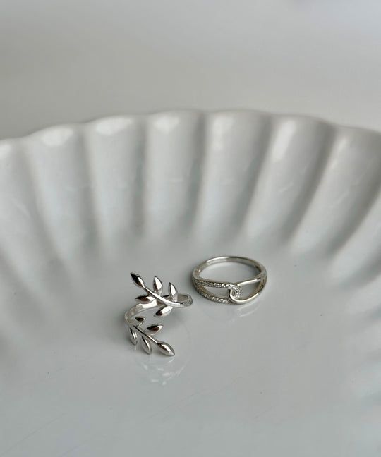 Sterling Silver Olive Branch Ring