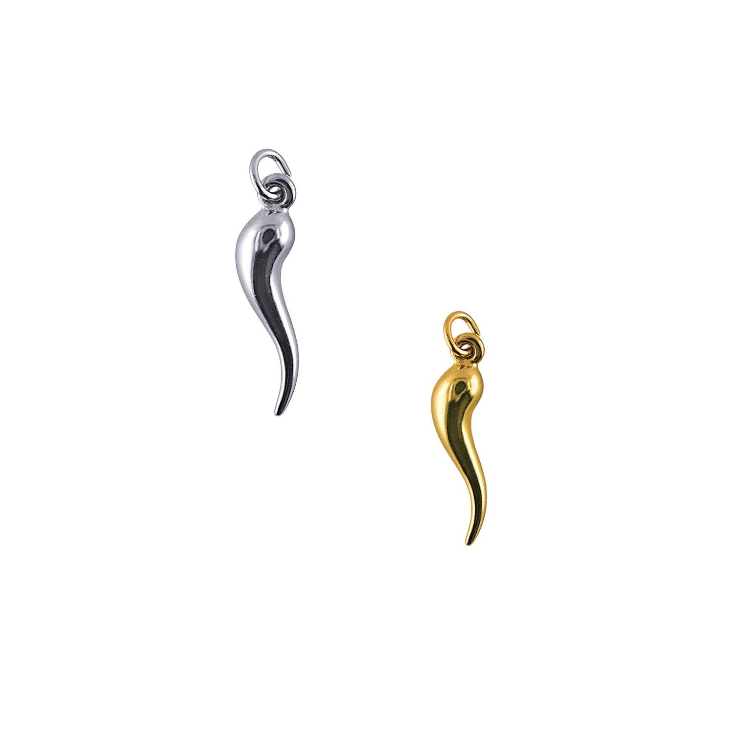 Gold or Sterling Silver Horn of Plenty (Corno / Cornicello) Pendant (Large)