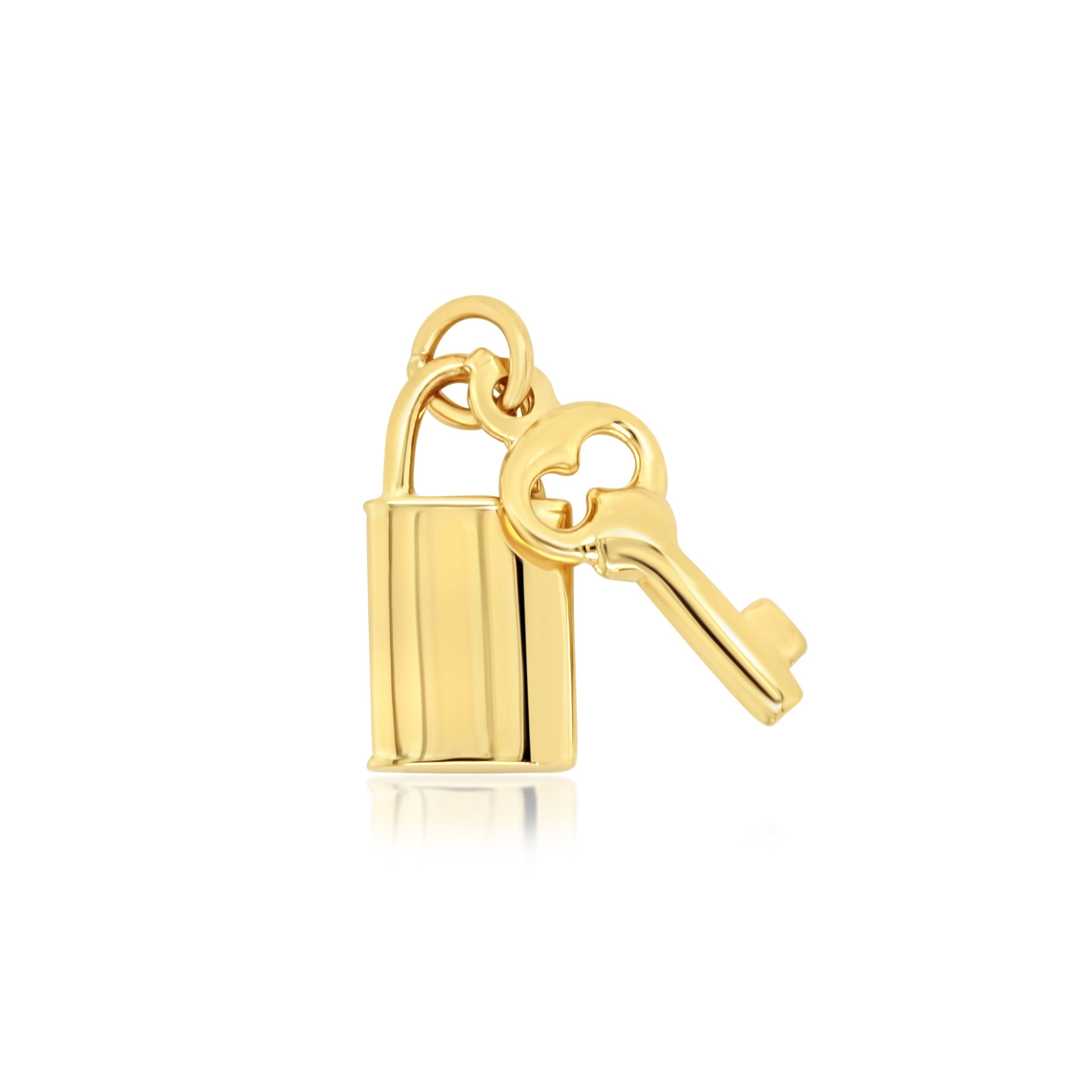 9ct Yellow Gold Lock & Key Pendant