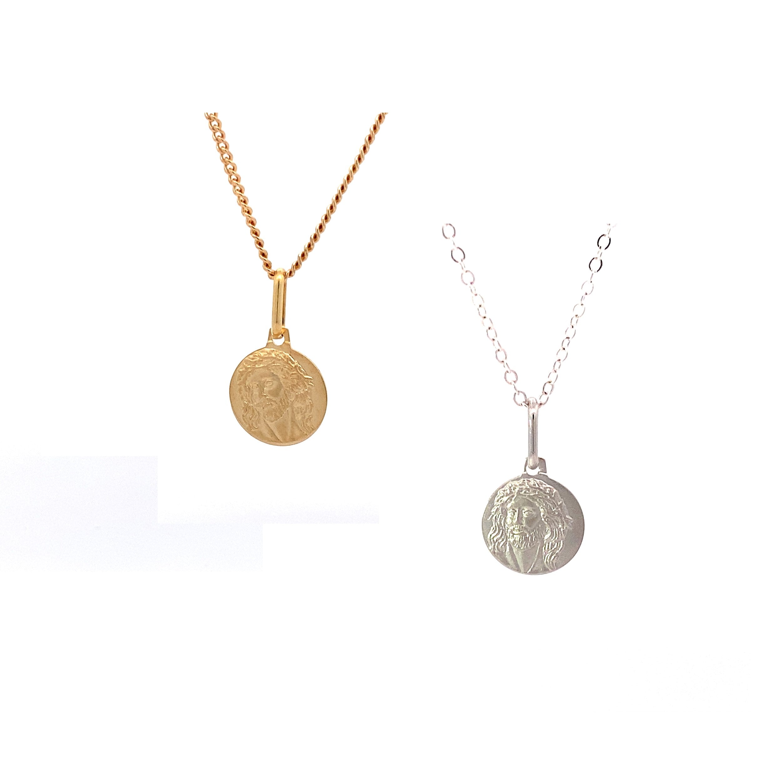 Gold Jesus Medallion